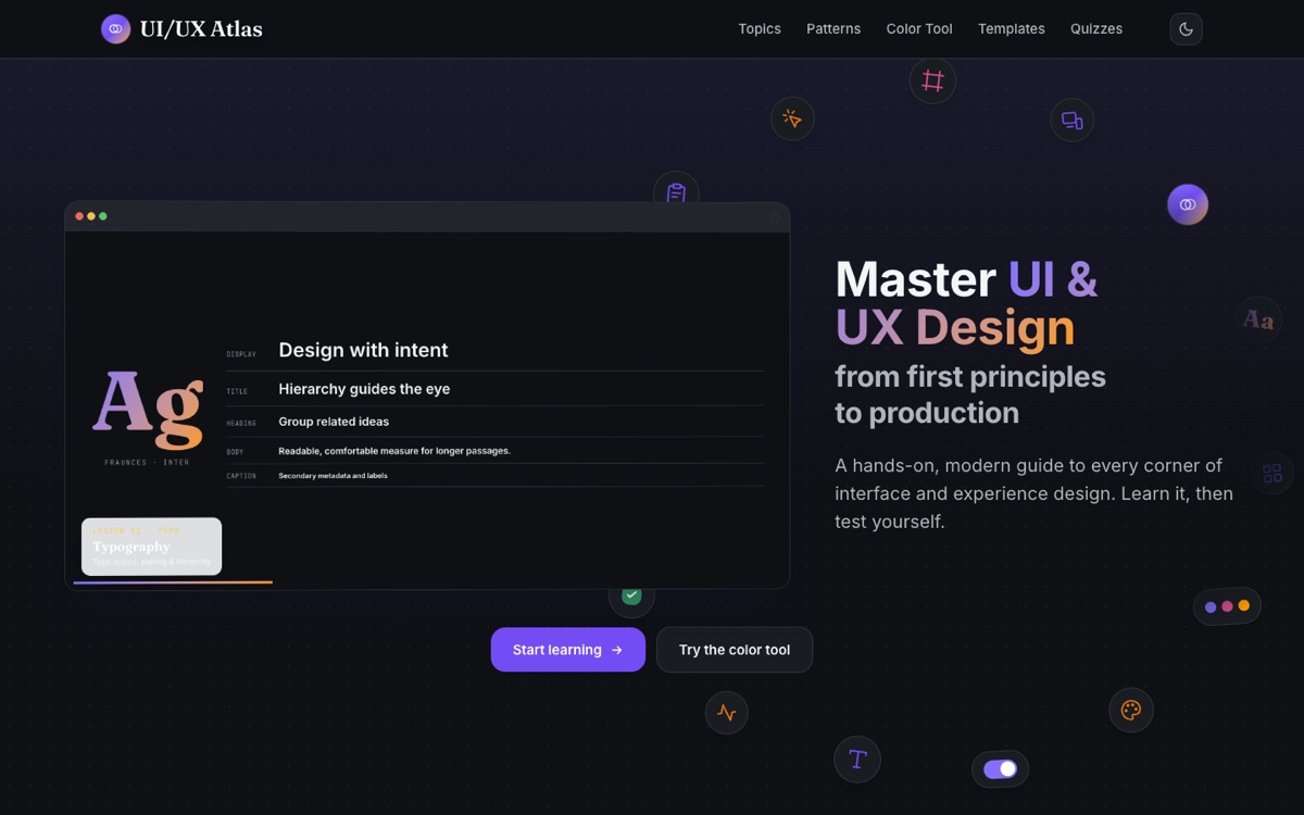 The UI/UX Atlas website